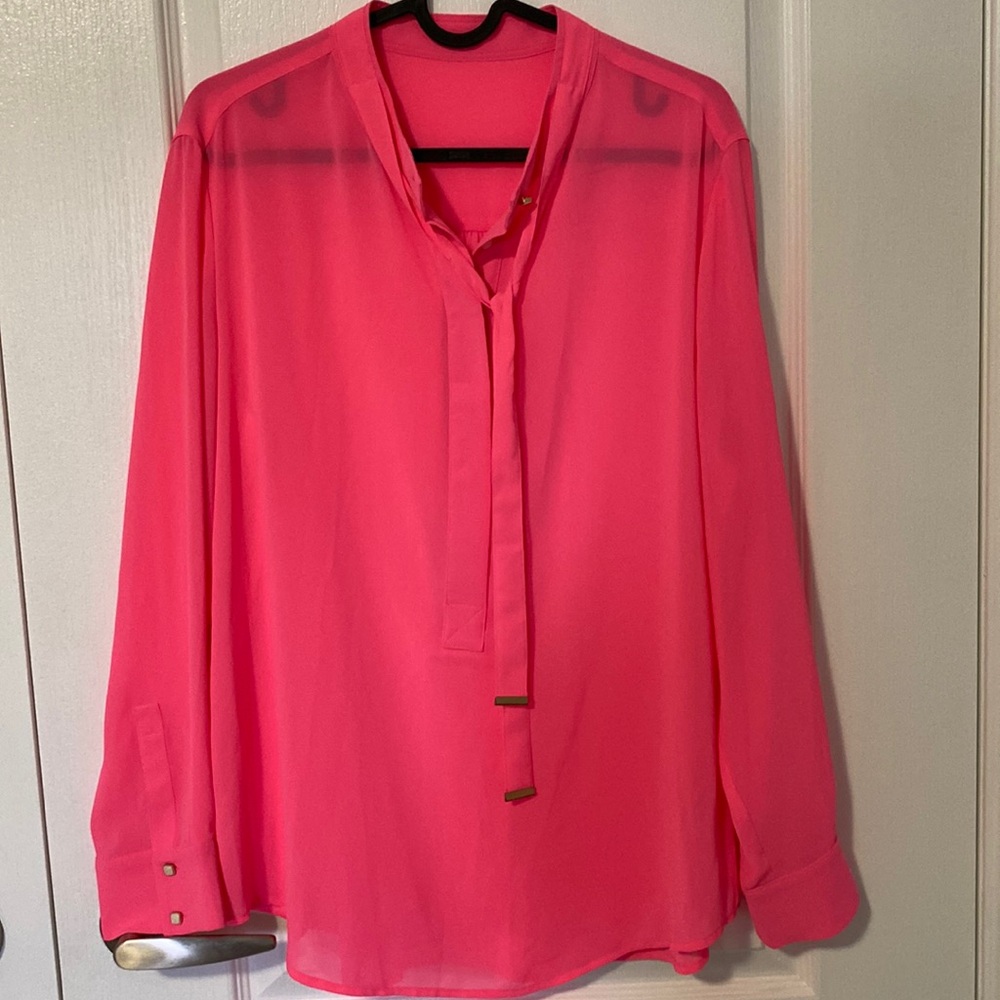 Sheer pink shirt
